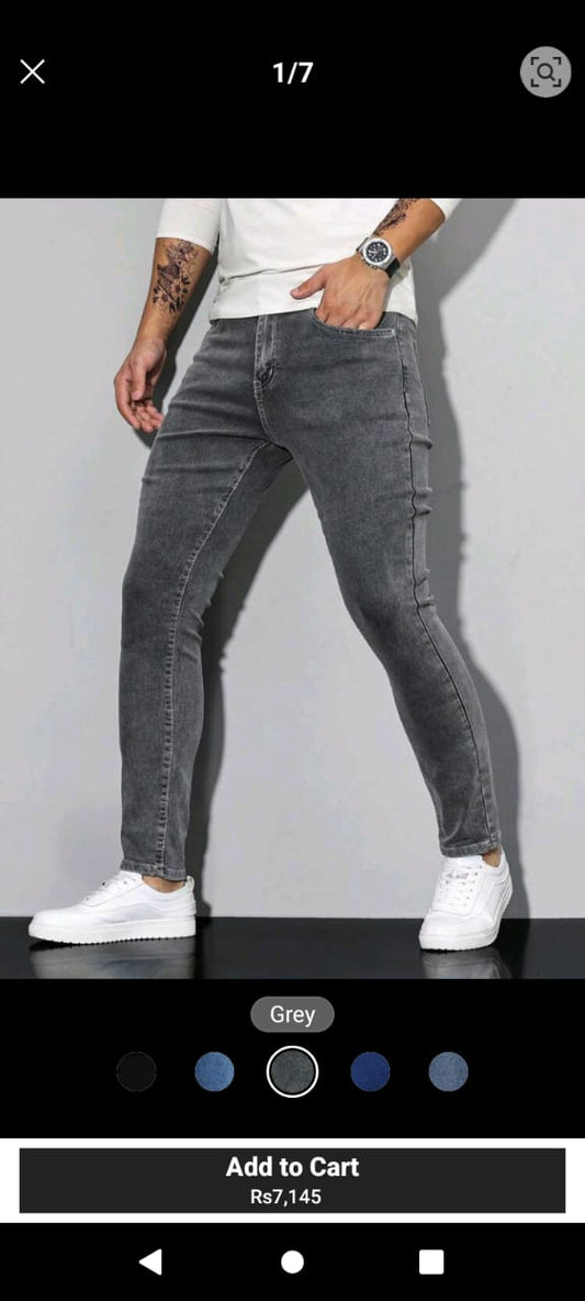 Men’s Slim Fit Stretchy Denim Jeans